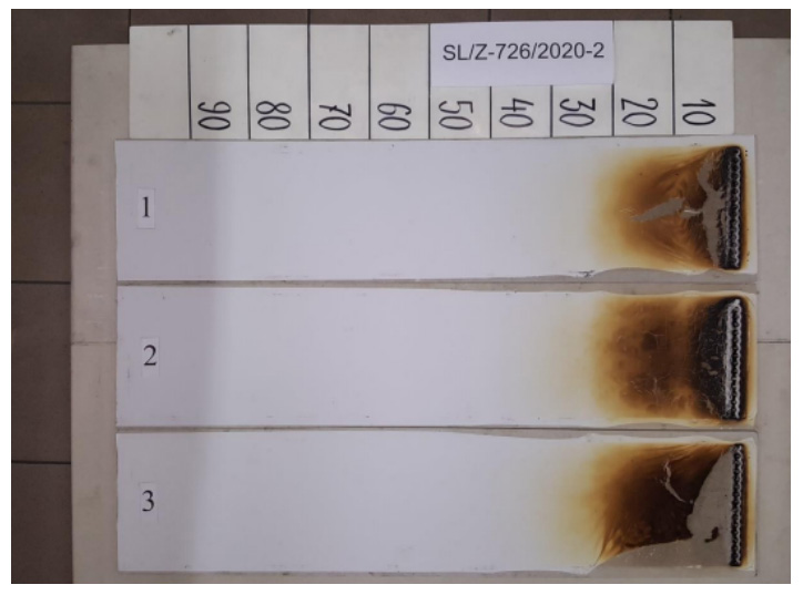 DIN 4102-14用热辐射器测定地面覆层系统的燃烧特性