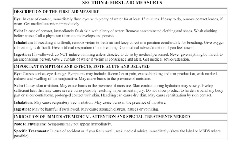 SDS/MSDS 化学品安全说明书