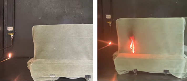 UNI 9175小火焰下软体家具产品的燃烧反应