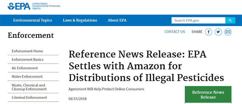 EPA 消毒设备注册