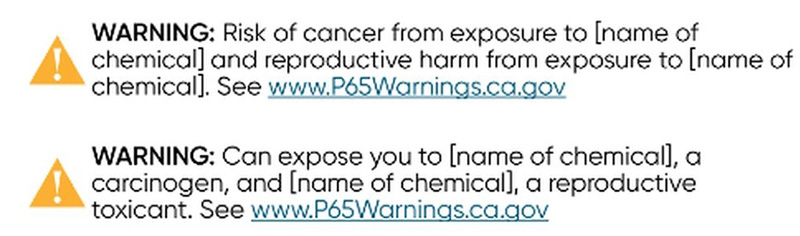 即将生效！加州65短格式警告标签正式修订