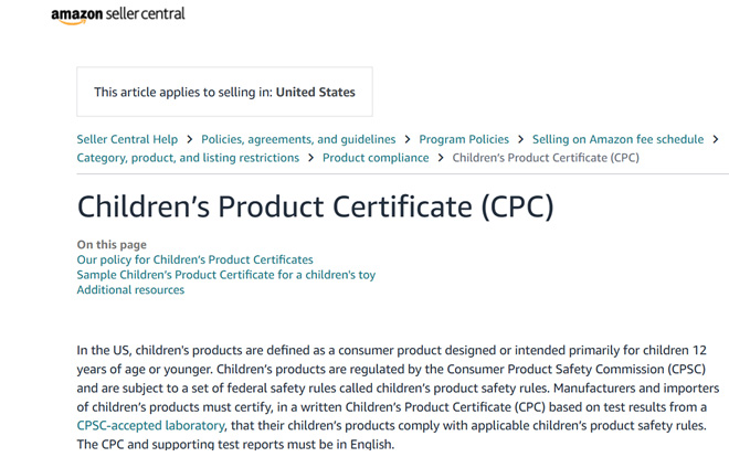 美国婴儿纸尿裤安全CPC证书合规指南