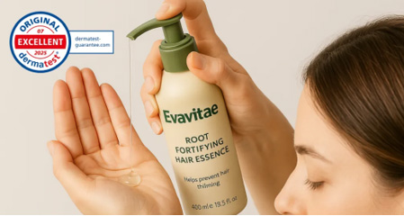 Evavitae防脱生发洗发液、生发精华、修护发膜获得Dermatest® Guarantee Seal