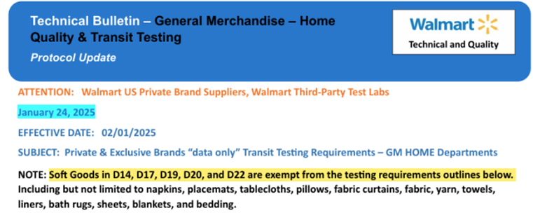 Walmart沃尔玛HOME部门运输测试新规：ISTA 6A FedEx测试要求